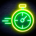 advpro-stop-watch-ultra-bright-led-neon-sign-fnu0325 - Green & Yellow