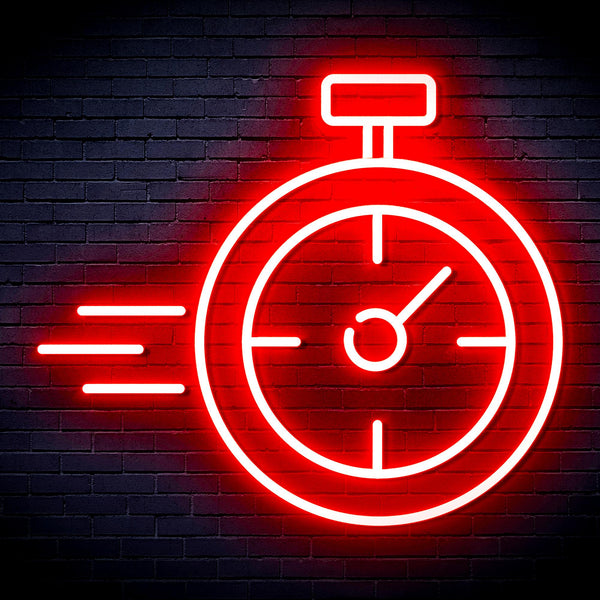 advpro-stop-watch-ultra-bright-led-neon-sign-fnu0325 - Red