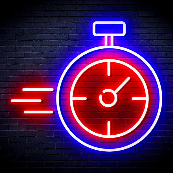advpro-stop-watch-ultra-bright-led-neon-sign-fnu0325 - Red & Blue