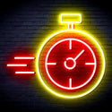 advpro-stop-watch-ultra-bright-led-neon-sign-fnu0325 - Red & Yellow