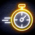 advpro-stop-watch-ultra-bright-led-neon-sign-fnu0325 - White & Golden Yellow