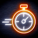 advpro-stop-watch-ultra-bright-led-neon-sign-fnu0325 - White & Orange