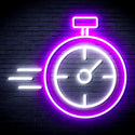 advpro-stop-watch-ultra-bright-led-neon-sign-fnu0325 - White & Purple