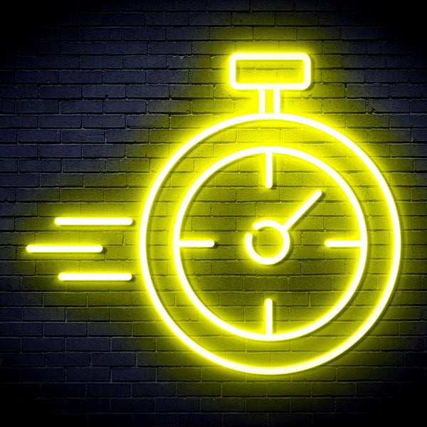 advpro-stop-watch-ultra-bright-led-neon-sign-fnu0325 - Yellow
