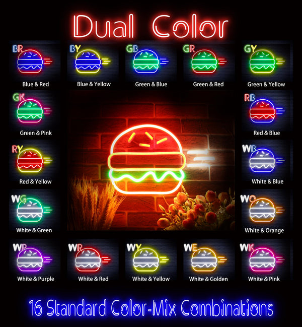 advpro-hamburger-ultra-bright-led-neon-sign-fnu0326 - Dual-Color