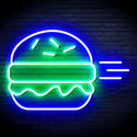 advpro-hamburger-ultra-bright-led-neon-sign-fnu0326 - Green & Blue