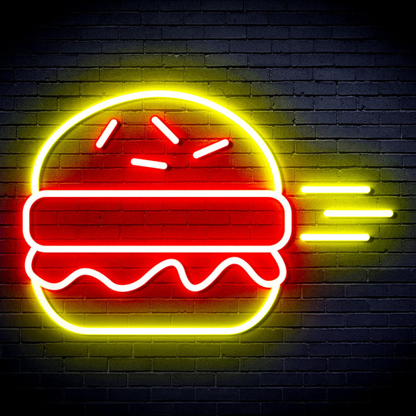 advpro-hamburger-ultra-bright-led-neon-sign-fnu0326 - Red & Yellow