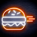 advpro-hamburger-ultra-bright-led-neon-sign-fnu0326 - White & Orange
