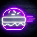advpro-hamburger-ultra-bright-led-neon-sign-fnu0326 - White & Purple