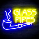 advpro-glass-pipes-ultra-bright-led-neon-sign-fnu0329 - Blue & Yellow