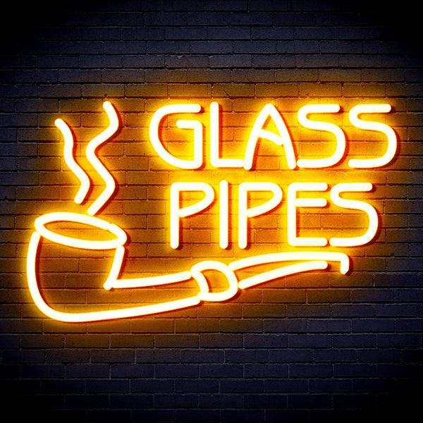 advpro-glass-pipes-ultra-bright-led-neon-sign-fnu0329 - Golden Yellow