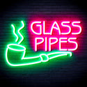 advpro-glass-pipes-ultra-bright-led-neon-sign-fnu0329 - Green & Pink