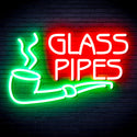 advpro-glass-pipes-ultra-bright-led-neon-sign-fnu0329 - Green & Red