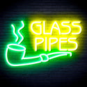 advpro-glass-pipes-ultra-bright-led-neon-sign-fnu0329 - Green & Yellow