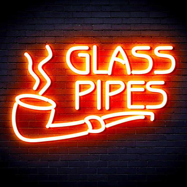 advpro-glass-pipes-ultra-bright-led-neon-sign-fnu0329 - Orange