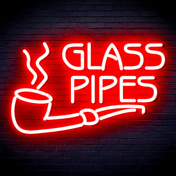 advpro-glass-pipes-ultra-bright-led-neon-sign-fnu0329 - Red