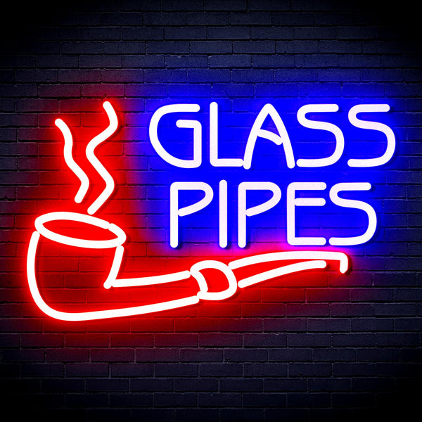 advpro-glass-pipes-ultra-bright-led-neon-sign-fnu0329 - Red & Blue