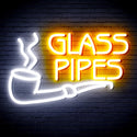 advpro-glass-pipes-ultra-bright-led-neon-sign-fnu0329 - White & Golden Yellow