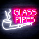 advpro-glass-pipes-ultra-bright-led-neon-sign-fnu0329 - White & Pink