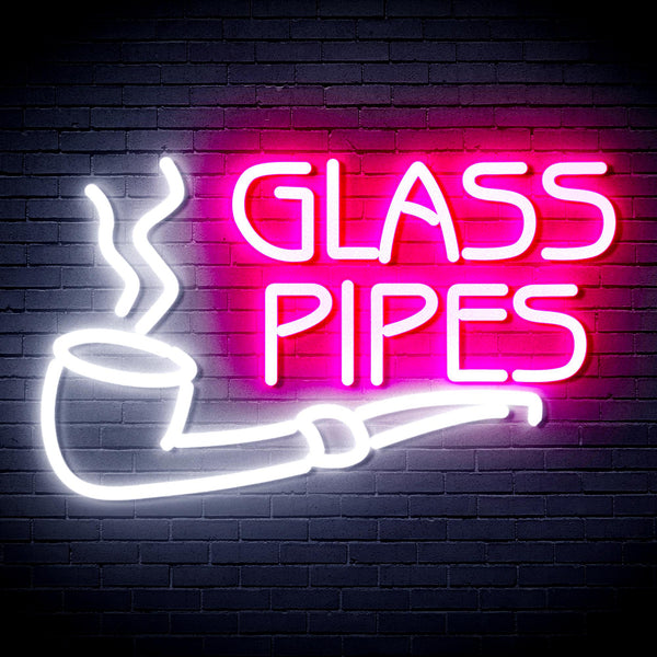 advpro-glass-pipes-ultra-bright-led-neon-sign-fnu0329 - White & Pink