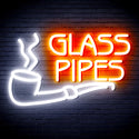 advpro-glass-pipes-ultra-bright-led-neon-sign-fnu0329 - White & Orange