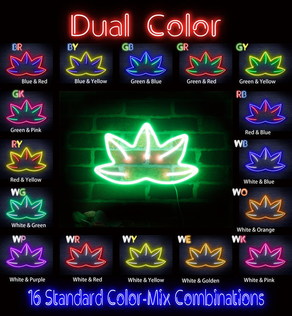 advpro-marijuana-ultra-bright-led-neon-sign-fnu0331 - Dual-Color