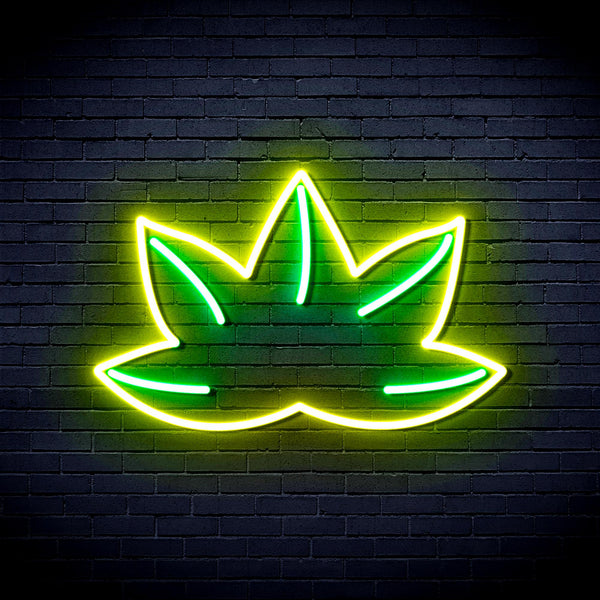 advpro-marijuana-ultra-bright-led-neon-sign-fnu0331 - Green & Yellow