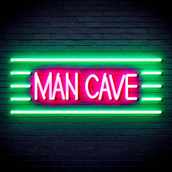 advpro-man-cave-ultra-bright-led-neon-sign-fnu0333 - Green & Pink