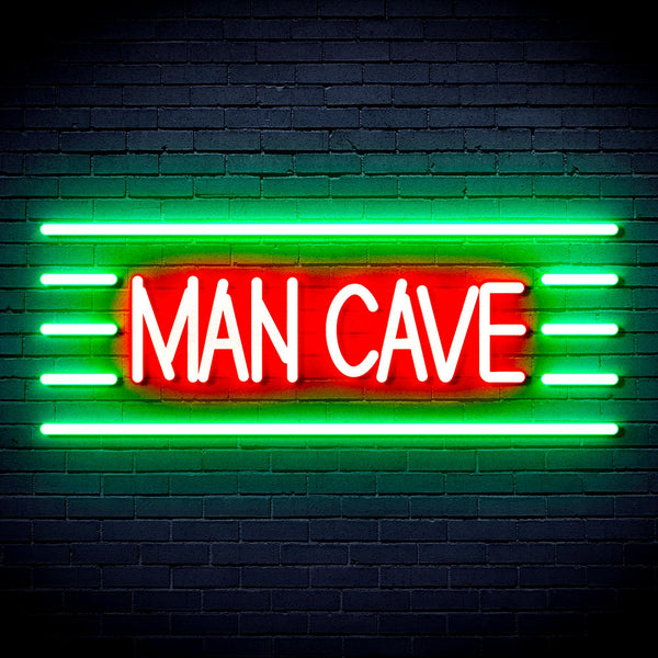 advpro-man-cave-ultra-bright-led-neon-sign-fnu0333 - Green & Red