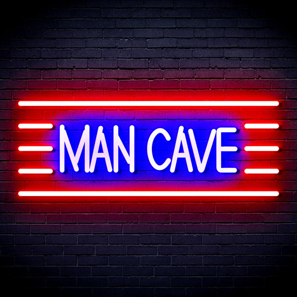 advpro-man-cave-ultra-bright-led-neon-sign-fnu0333 - Red & Blue