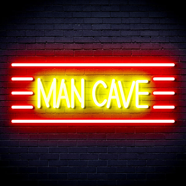 advpro-man-cave-ultra-bright-led-neon-sign-fnu0333 - Red & Yellow