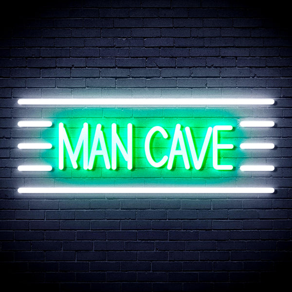 advpro-man-cave-ultra-bright-led-neon-sign-fnu0333 - White & Green