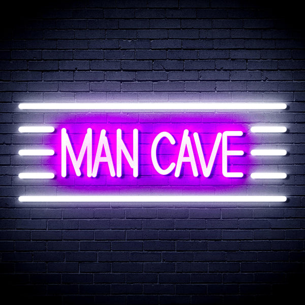 advpro-man-cave-ultra-bright-led-neon-sign-fnu0333 - White & Purple
