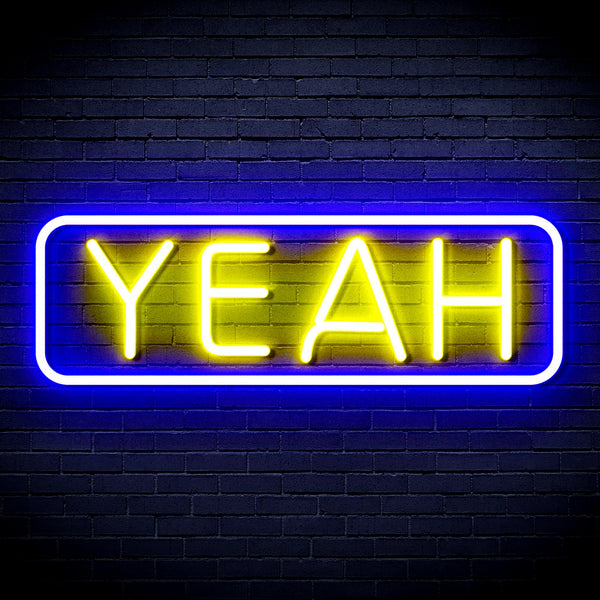 advpro-yeah-ultra-bright-led-neon-sign-fnu0334 - Blue & Yellow