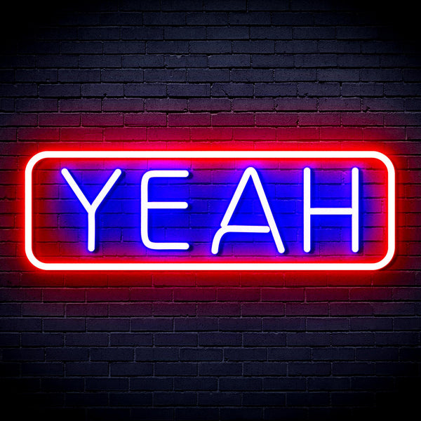 advpro-yeah-ultra-bright-led-neon-sign-fnu0334 - Red & Blue
