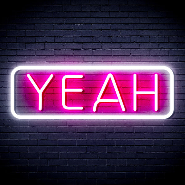 advpro-yeah-ultra-bright-led-neon-sign-fnu0334 - White & Pink