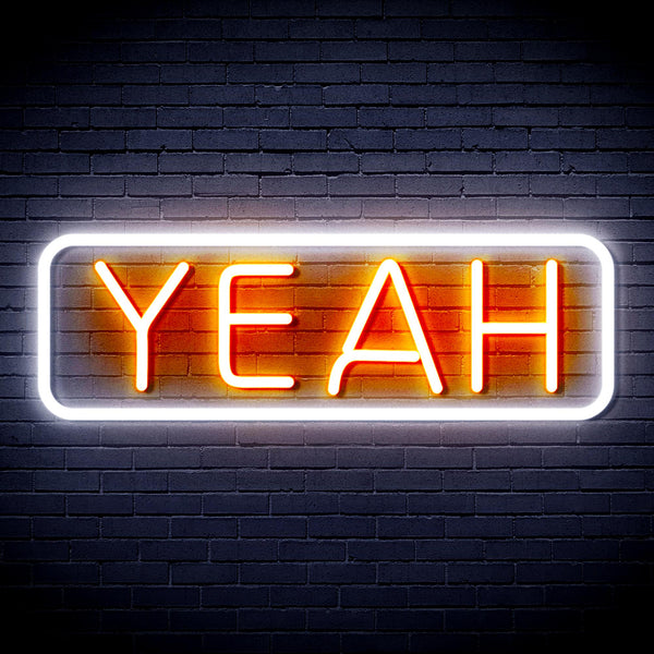 advpro-yeah-ultra-bright-led-neon-sign-fnu0334 - White & Orange