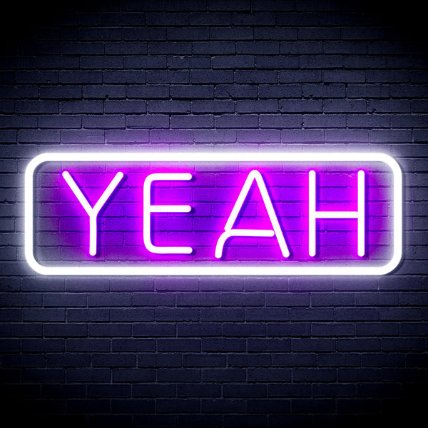 advpro-yeah-ultra-bright-led-neon-sign-fnu0334 - White & Purple