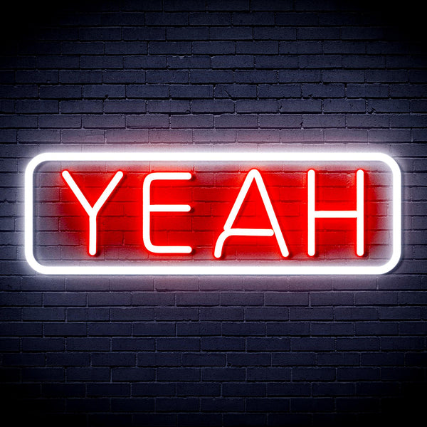 advpro-yeah-ultra-bright-led-neon-sign-fnu0334 - White & Red