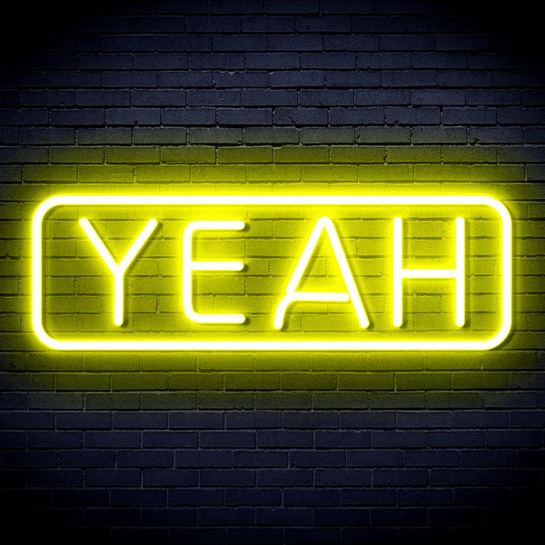 advpro-yeah-ultra-bright-led-neon-sign-fnu0334 - Yellow