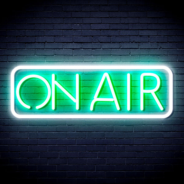 advpro-on-air-ultra-bright-led-neon-sign-fnu0335 - White & Green