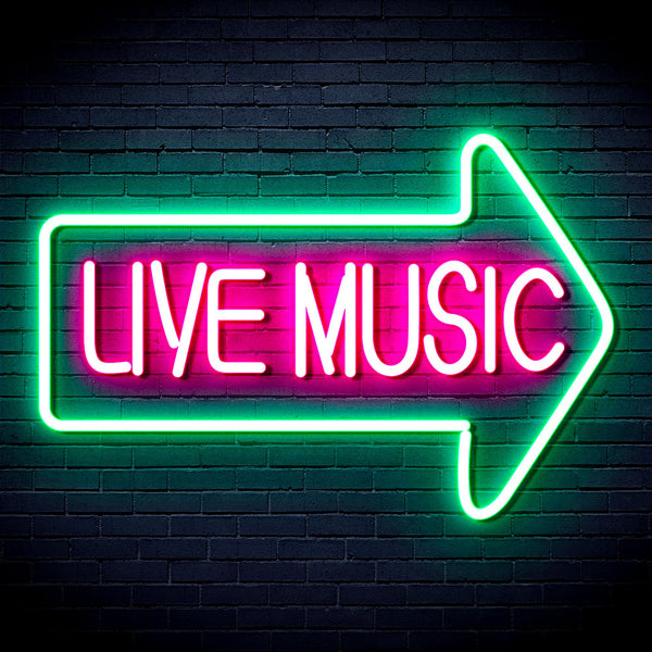 advpro-live-music-ultra-bright-led-neon-sign-fnu0337 - Green & Pink