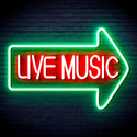 advpro-live-music-ultra-bright-led-neon-sign-fnu0337 - Green & Red