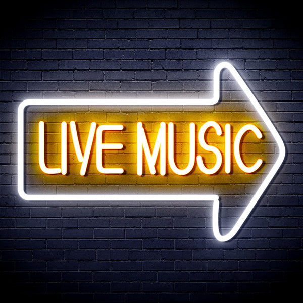 advpro-live-music-ultra-bright-led-neon-sign-fnu0337 - White & Golden Yellow