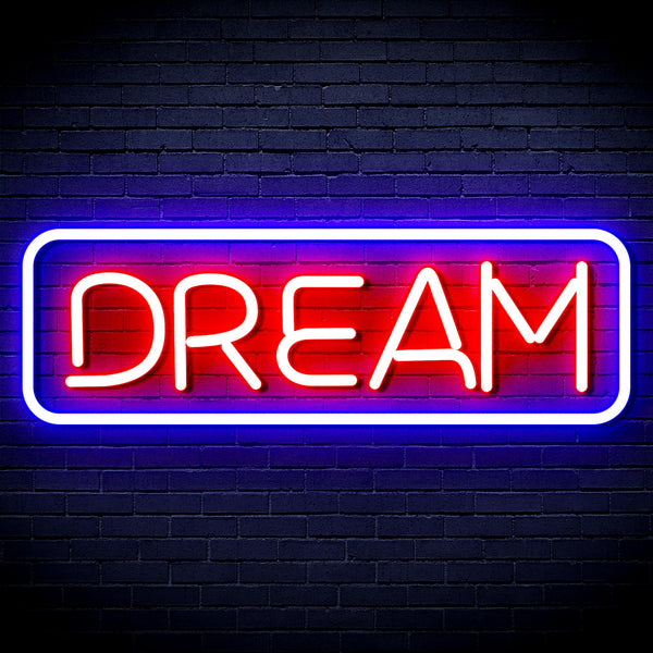 advpro-dream-ultra-bright-led-neon-sign-fnu0338 - Blue & Red