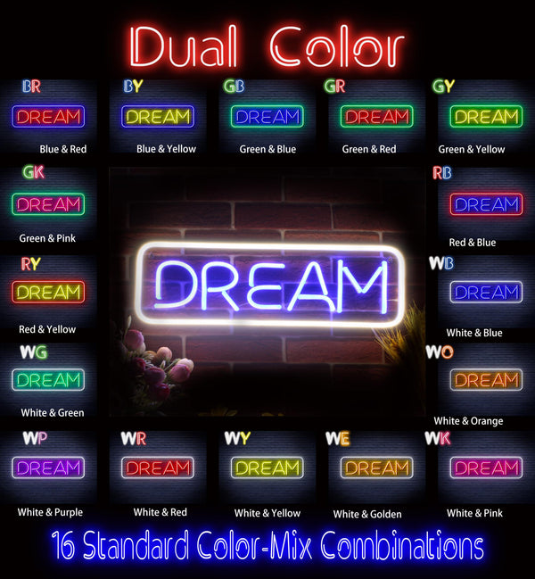 advpro-dream-ultra-bright-led-neon-sign-fnu0338 - Dual-Color