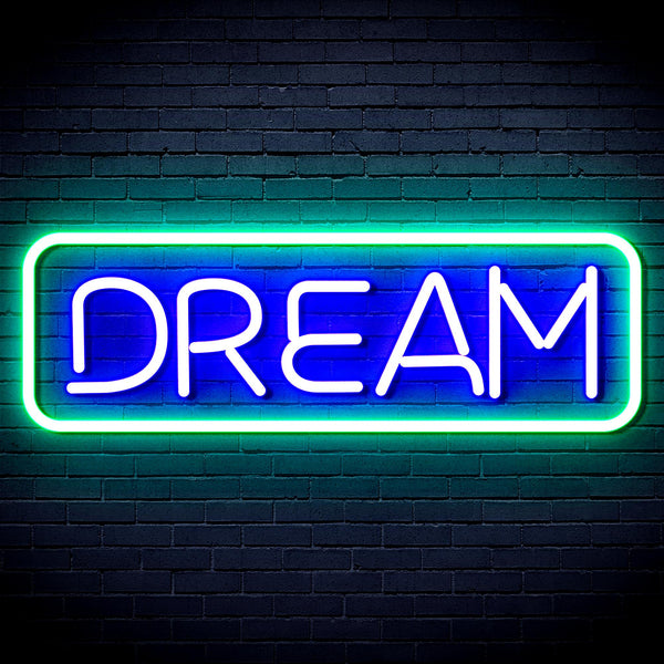 advpro-dream-ultra-bright-led-neon-sign-fnu0338 - Green & Blue