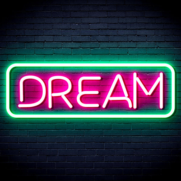 advpro-dream-ultra-bright-led-neon-sign-fnu0338 - Green & Pink