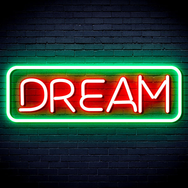advpro-dream-ultra-bright-led-neon-sign-fnu0338 - Green & Red