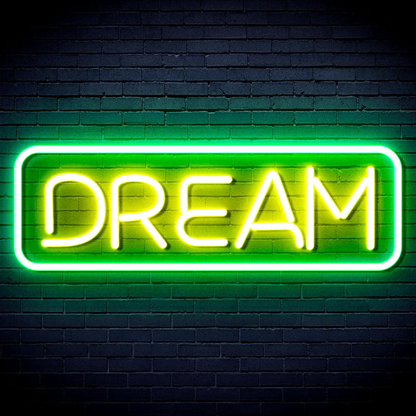 advpro-dream-ultra-bright-led-neon-sign-fnu0338 - Green & Yellow